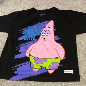 Nickelodeon Kids Black Short-Sleeve Tee with Pink Patrick Star
